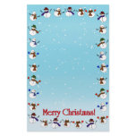Lots of  Christmas Cartoon Snowmen Stationery Paper
