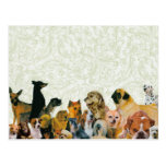 Lots of Dogs Collage Poster Postcard