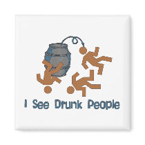 Lots Of Drunk People Fridge Magnet