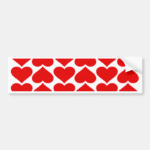 LOTS OF HEART BUMPER STICKER