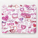 Lots of Hearts and Love mousepads
