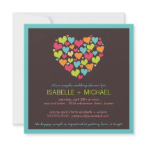 Lots of Hearts Couples Wedding Shower Invitation