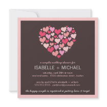 Lots of Hearts Couples Wedding Shower Invitation