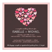 Lots of Hearts Couples Wedding Shower Invitation