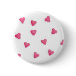 lots of pink candy hearts background badge
