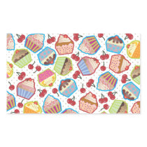Lotsa Cupcakes n Cherries Rectangle Sticker