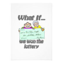 Lottery winners custom invitations