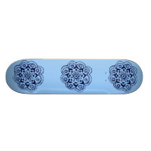 Lotus Blossom (Henna)(Blue) Skate Boards