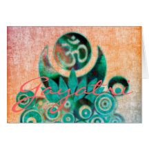 Lotus Energy Batik Style & GAYATRI MANTRA inside Cards