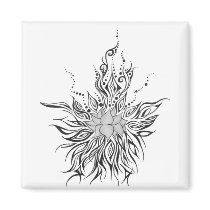 Lotus Flame Refrigerator Magnet