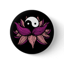 Lotus Flower and Yin Yang Pinback Buttons