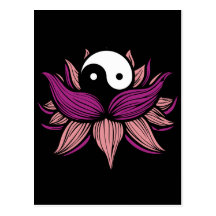 Lotus Flower and Yin Yang Post Cards