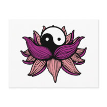 Lotus Flower and Yin Yang Postcards
