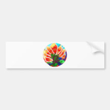 LOTUS Flower - Artistic Abstract Bumper Sticker
