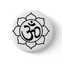 Lotus Flower Aum Symbol Pins