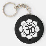 Lotus Flower Aum Symbol Key Chains