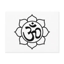 Lotus Flower Aum Symbol Post Cards
