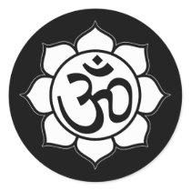 Lotus Flower Aum Symbol Stickers