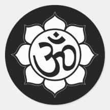 Lotus Flower Aum Symbol Stickers