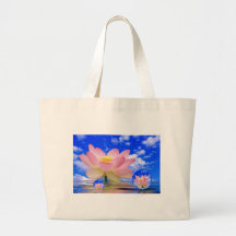 Lotus Flower Born in Water Canvas Bags