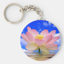 Lotus Flower Born in Water Keychains