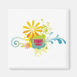 Lotus Flower Colour Burst Magnets