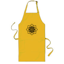 Lotus Flower Dharma Wheel Aprons