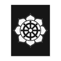 Lotus Flower Dharma Wheel Post Card
