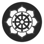 Lotus Flower Dharma Wheel stickers