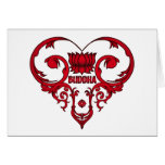 Lotus Flower in Heart Greeting Card