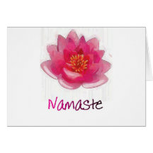 Lotus Flower "Namaste" Yoga Gifts Greeting Cards