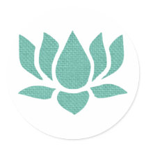 lotus flower round stickers
