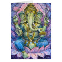 Lotus Ganesha Greeting Card