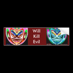 Lotus Mascot  - Will Kill Evil bumper stickers