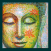 Lotus Meditation Buddha spiritual art poster print posters