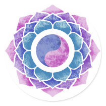 Lotus Round Sticker