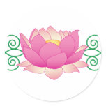 Lotus Swirl Round Stickers