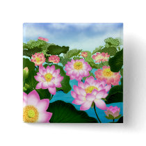Lotus Water Lilies Pin
