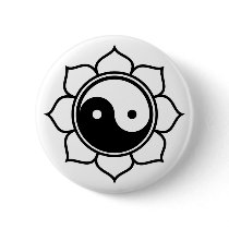 Lotus Yin Yang Button