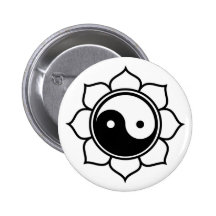 Lotus Yin Yang Button