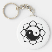 Lotus Yin Yang Key Chain