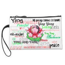 Lotus Ying Yang Ohm Wristpurse Wristlet