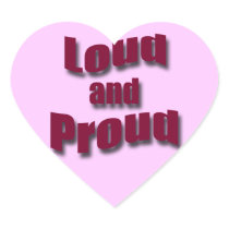 Loud and Proud redwave Stickers