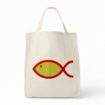 LOUD Fish - Gold with Red Canvas Bag