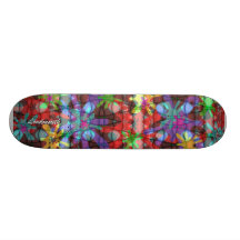 loudmouth abstract custom skate board