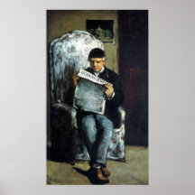 Louis-Auguste Cezanne Portrait, father by Cezanne Poster
