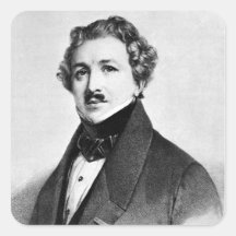 Louis Jacques Mande Daguerre Square Stickers
