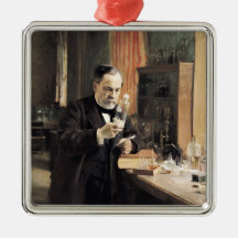 Louis Pasteur  in his Laboratory, 1885 Christmas Tree Ornament