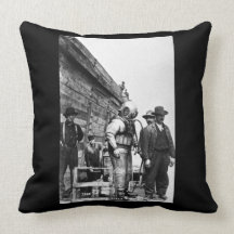 Louis Pesha The Diver Vintage Hard Hat Pillow