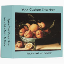 Louise Moillon's Bowl of Curacao Oranges (1634) 3 Ring Binder